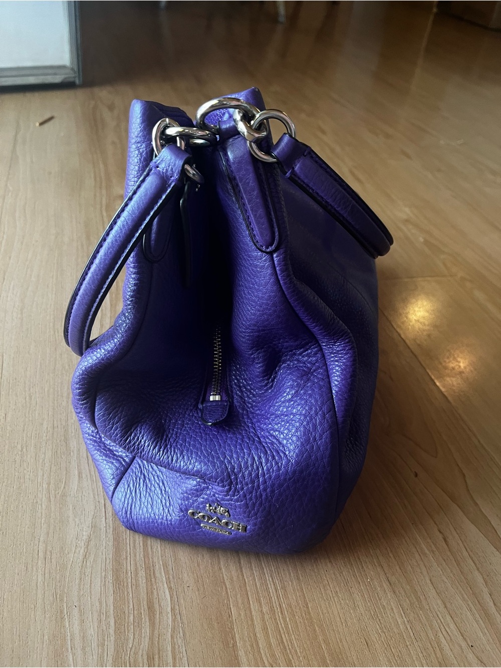 Coach bag satchel purple